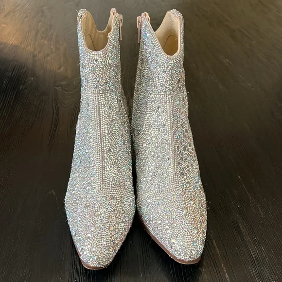 Betsy Johnson Rhinestone Boots - Picture 4 of 11